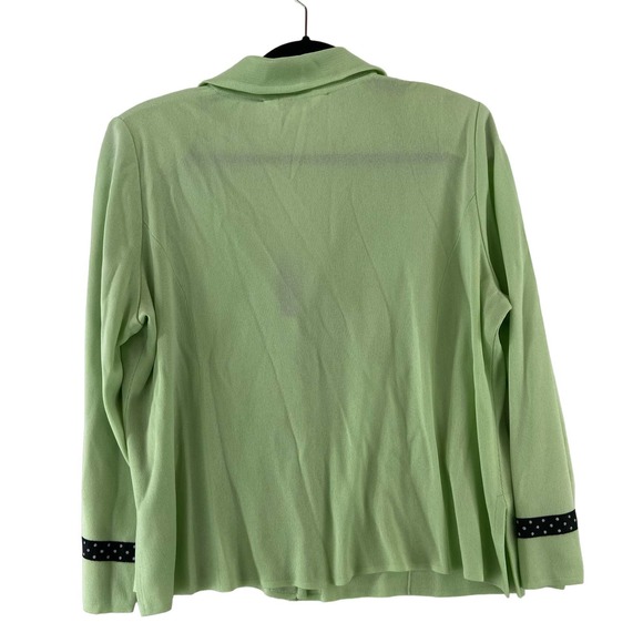Exclusively‎ Misook Green Button Front Jacket Sz Medium - Picture 3 of 6